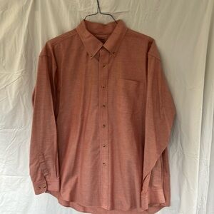 LL Bean Men’s Wrinkle Free Shirt, XL, Dusty Red